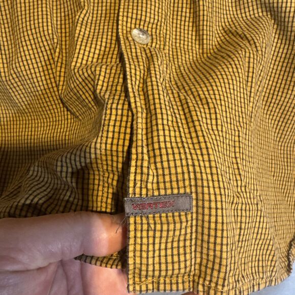 Columbia Vertex Button Down Shirt Mens‎ XXL Long Sleeve Orange Check Casual Work - Picture 2 of 14